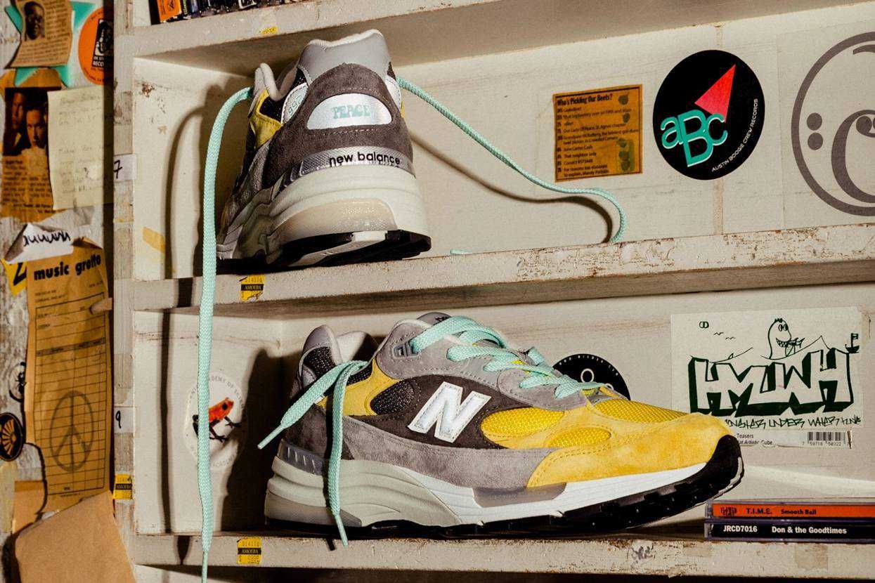 【海外4/2発売】NICE KICKS × AMOEBA MUSIC × NEW BALANCE 992 "PEACE THROUGH MUSIC" 2COLORS 抽選/定価/販売店舗まとめ 7枚目