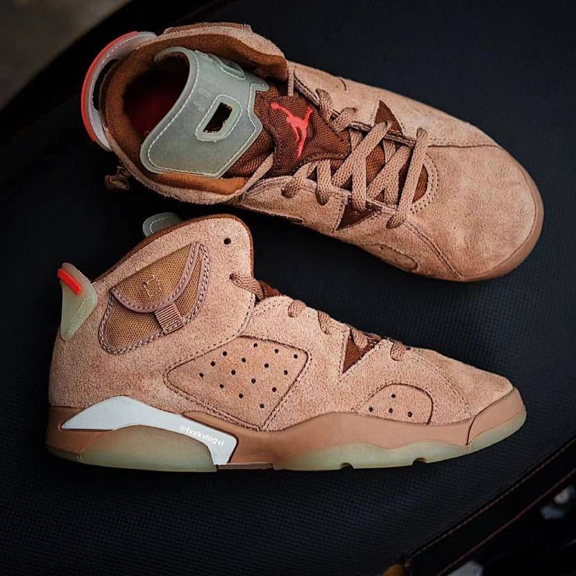 【スニダンで購入可】TRAVIS SCOTT × NIKE AIR JORDAN 6 "BRITISH KHAKI" 抽選/定価/販売店舗まとめ 8枚目