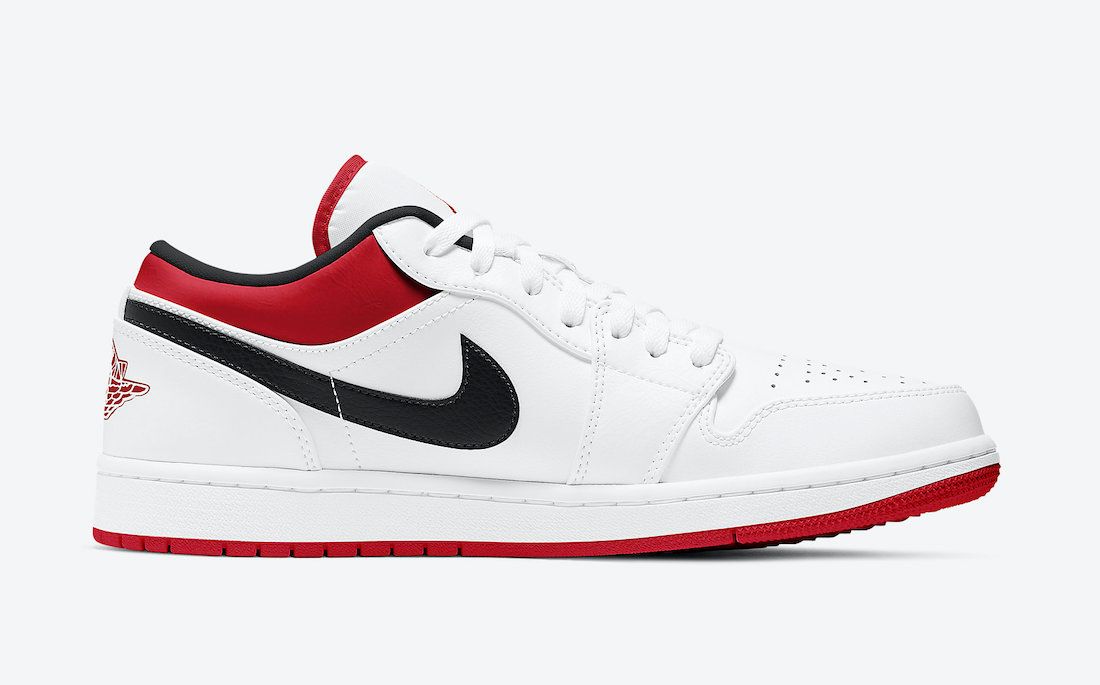 【スニダンで購入可】NIKE AIR JORDAN 1 LOW "WHITE/UNIVERSITY RED/BLACK" 抽選/定価/販売店舗まとめ 3枚目