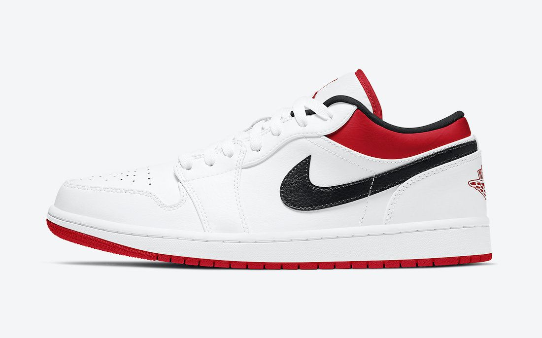 【スニダンで購入可】NIKE AIR JORDAN 1 LOW "WHITE/UNIVERSITY RED/BLACK" 抽選/定価/販売店舗まとめ 2枚目