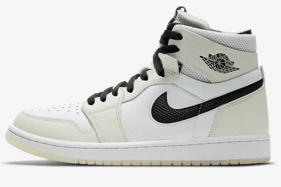 【スニダンで購入可】Nike WMNS Air Jordan 1 High Zoom Air Comfort "Sail/Black" 抽選/定価/販売店舗まとめ 2枚目