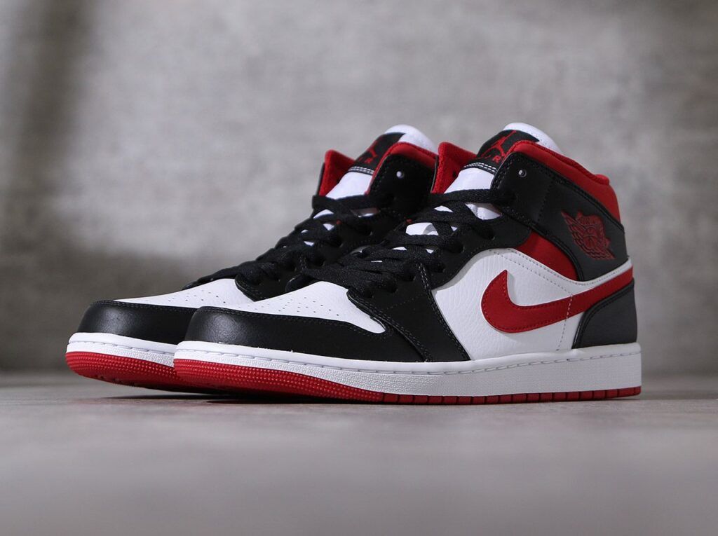 【スニダンで購入可】4/16発売 NIKE AIR JORDAN 1 MID "WHITE/GYM RED/BLACK" 抽選/定価/販売店舗まとめ 4枚目