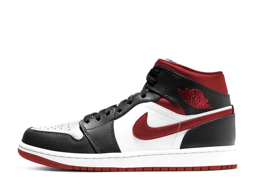 NIKE AIR JORDAN 1 MID BLACK GYMRED WHITE