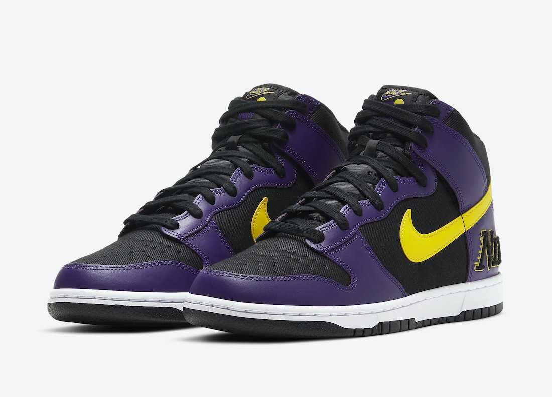 【スニダンで購入可】NIKE DUNK HIGH EMB "LAKERS" 抽選/定価/販売店舗まとめ 4枚目