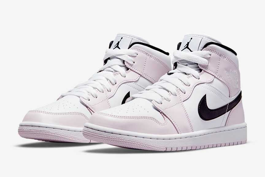 【スニダンで購入可】4/23発売 NIKE WMNS AIR JORDAN 1 MID "LIGHT VIOLET/WHITE/BLACK” 抽選/定価/販売店舗まとめ 2枚目