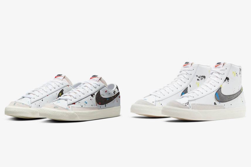 【スニダンで購入可】4/23発売 NIKE BLAZER LOW / MID '77 "PAINT SPLATTER" 2TYPES 抽選/定価/販売店舗まとめ