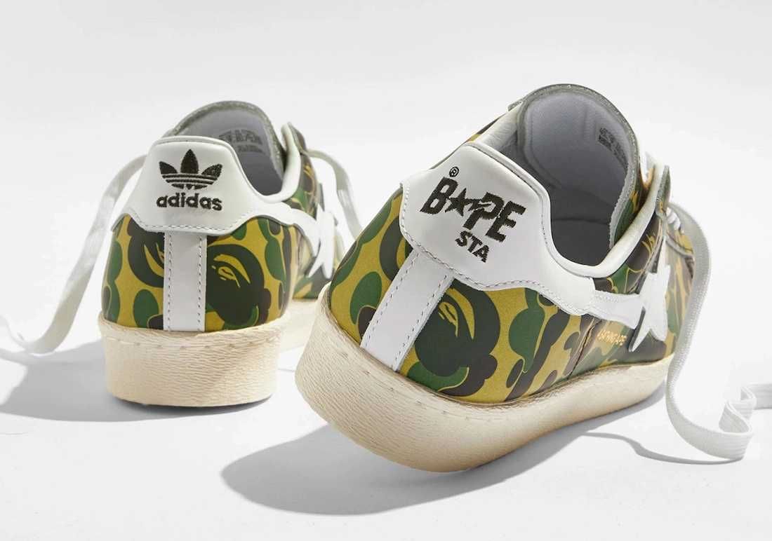 【スニダンで購入可】5/1先行・5/8発売 BAPE × ADIDAS SUPERSTAR 80'S "GREEN CAMO" 抽選/定価/販売店舗まとめ 6枚目