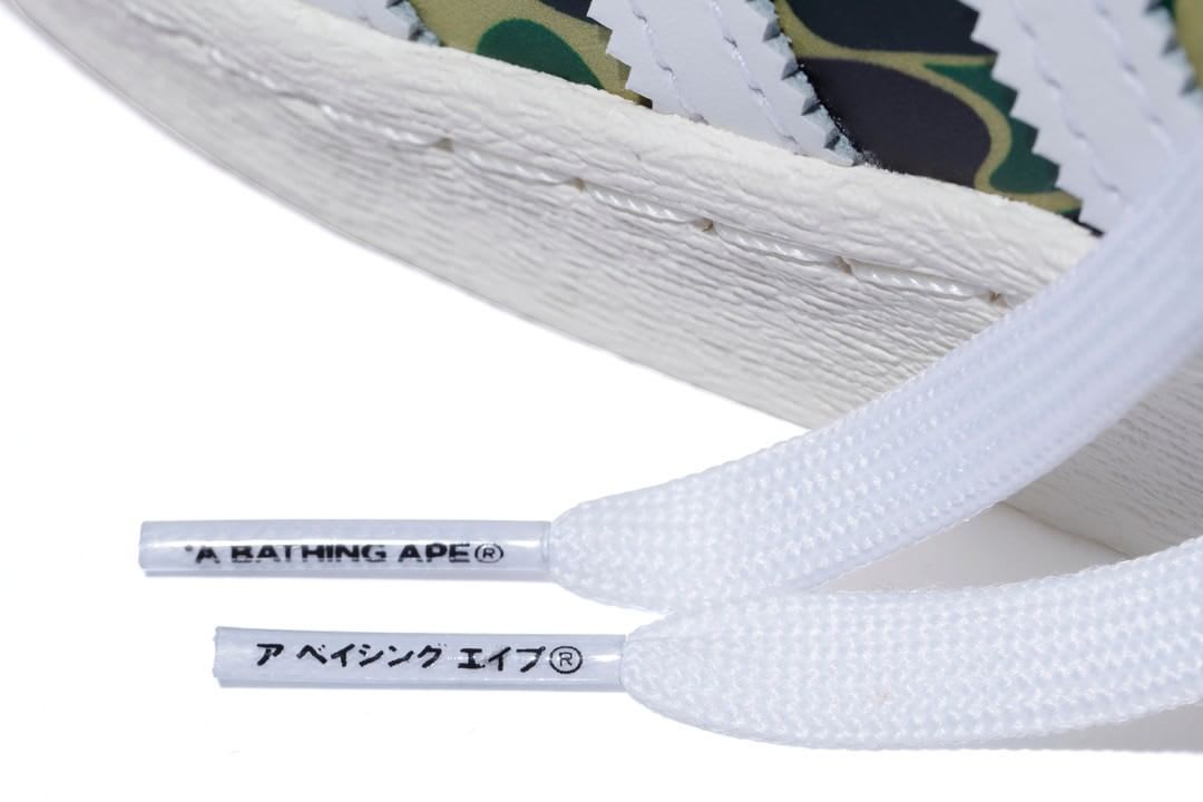 【スニダンで購入可】5/1先行・5/8発売 BAPE × ADIDAS SUPERSTAR 80'S "GREEN CAMO" 抽選/定価/販売店舗まとめ 8枚目