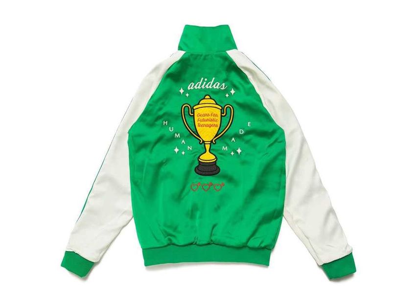Adidas firebird green jacket hot sale