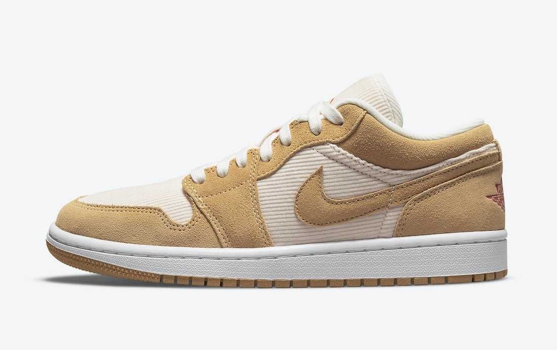 【スニダンで購入可】7/21発売 NIKE WMNS AIR JORDAN 1 LOW "CORDUROY AND SUEDE" 抽選/定価/販売店舗まとめ 6枚目