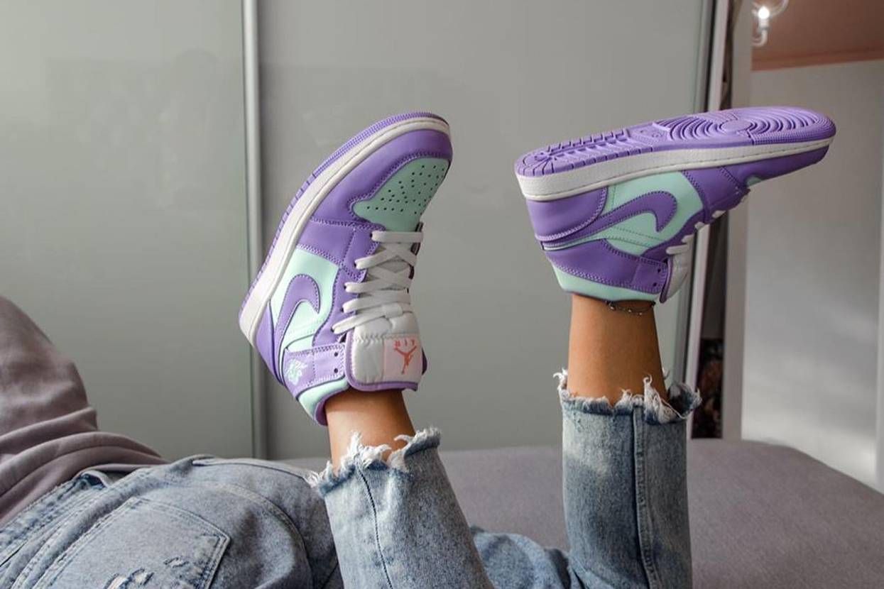 【販売リンクあり】5/17発売 NIKE AIR JORDAN 1 MID "PURPLE AQUA" 抽選/定価/販売店舗まとめ 3枚目