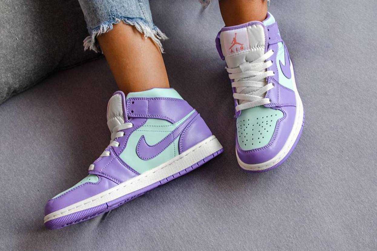 【販売リンクあり】5/17発売 NIKE AIR JORDAN 1 MID "PURPLE AQUA" 抽選/定価/販売店舗まとめ 2枚目