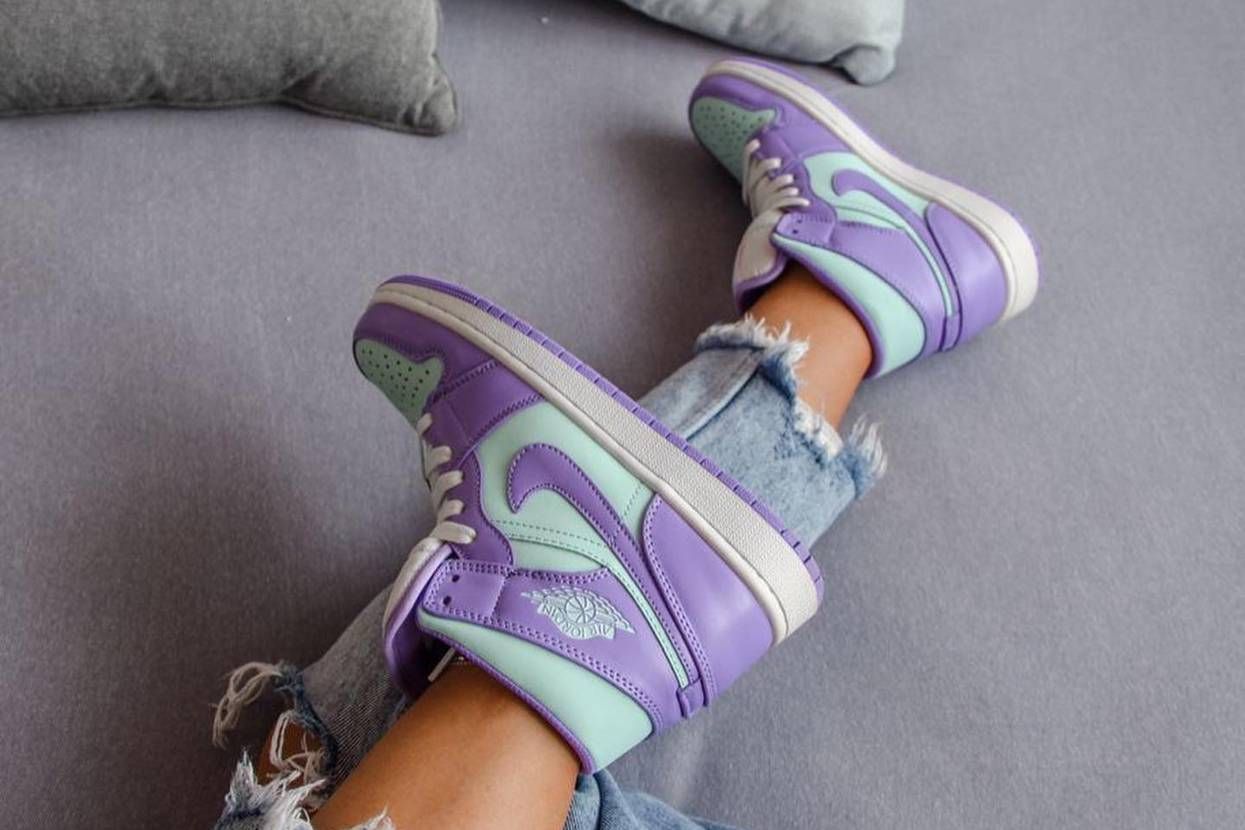 【販売リンクあり】5/17発売 NIKE AIR JORDAN 1 MID "PURPLE AQUA" 抽選/定価/販売店舗まとめ 5枚目