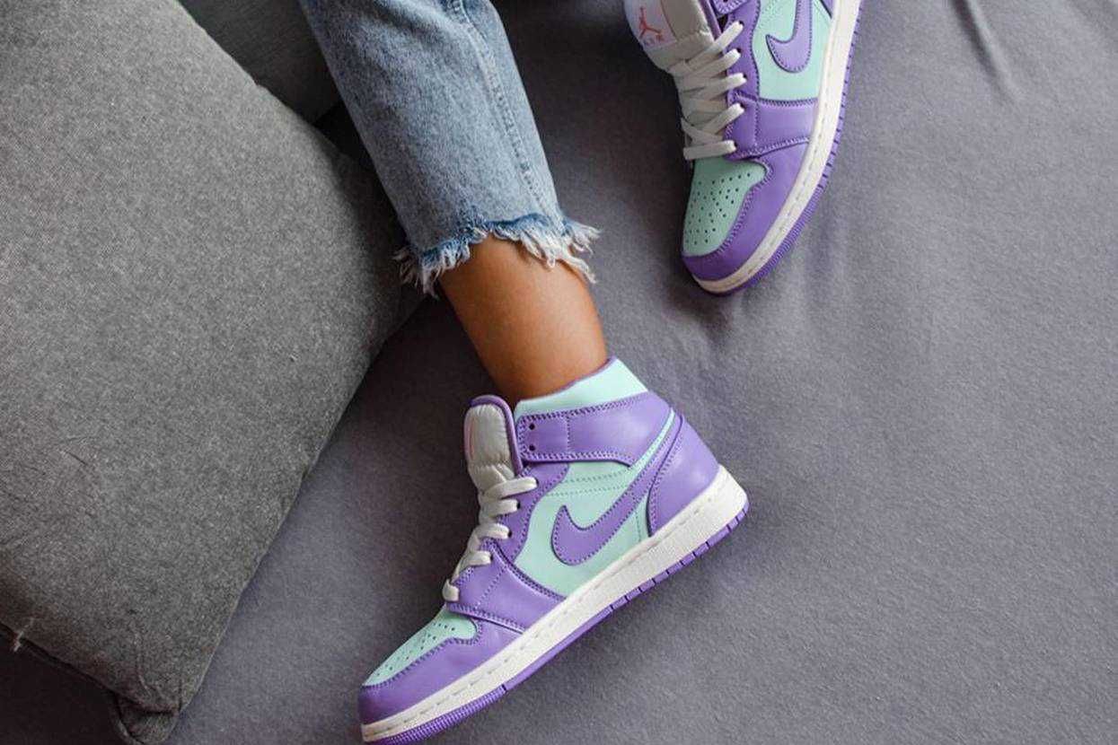 【販売リンクあり】5/17発売 NIKE AIR JORDAN 1 MID "PURPLE AQUA" 抽選/定価/販売店舗まとめ 6枚目
