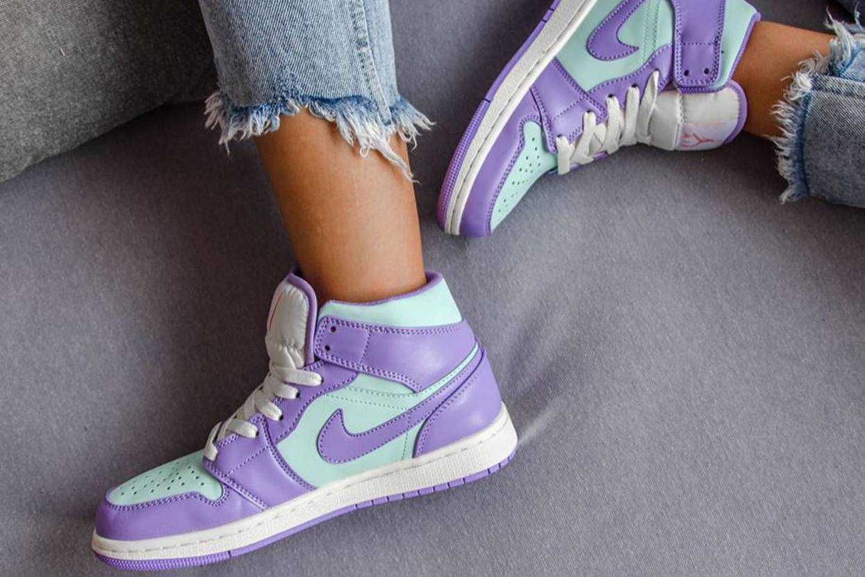 【販売リンクあり】5/17発売 NIKE AIR JORDAN 1 MID "PURPLE AQUA" 抽選/定価/販売店舗まとめ 7枚目