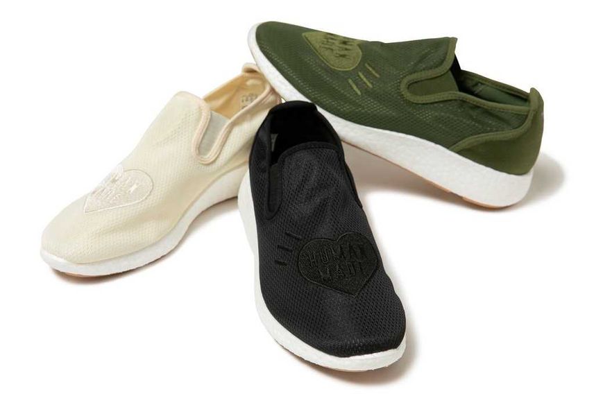 【スニダンで購入可】5/22・5/25発売 HUMAN MADE × ADIDAS PURE SLIP ON 3COLORS 抽選/定価/販売店舗まとめ