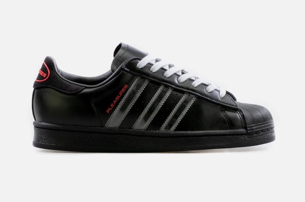 【スニダンで購入可】PLEASURES × ADIDAS CONSORTIUM SUPERSTAR "BLACK" 抽選/定価/販売店舗まとめ 2枚目