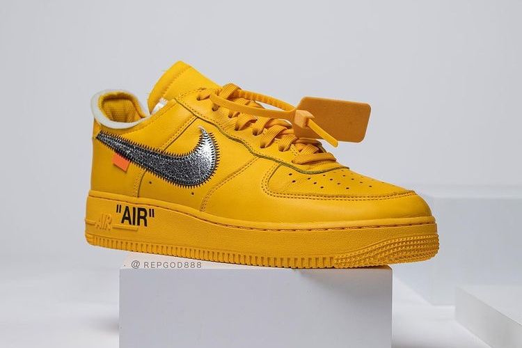 【スニダンで購入可】海外9/28発売 Off-White × Nike Air Force 1 "University Gold" 抽選/定価/販売店舗まとめ 8枚目