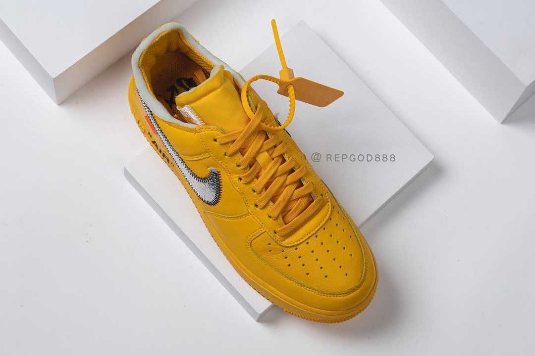 【スニダンで購入可】海外9/28発売 Off-White × Nike Air Force 1 "University Gold" 抽選/定価/販売店舗まとめ 11枚目