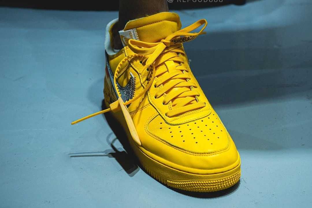 【スニダンで購入可】海外9/28発売 Off-White × Nike Air Force 1 "University Gold" 抽選/定価/販売店舗まとめ 3枚目