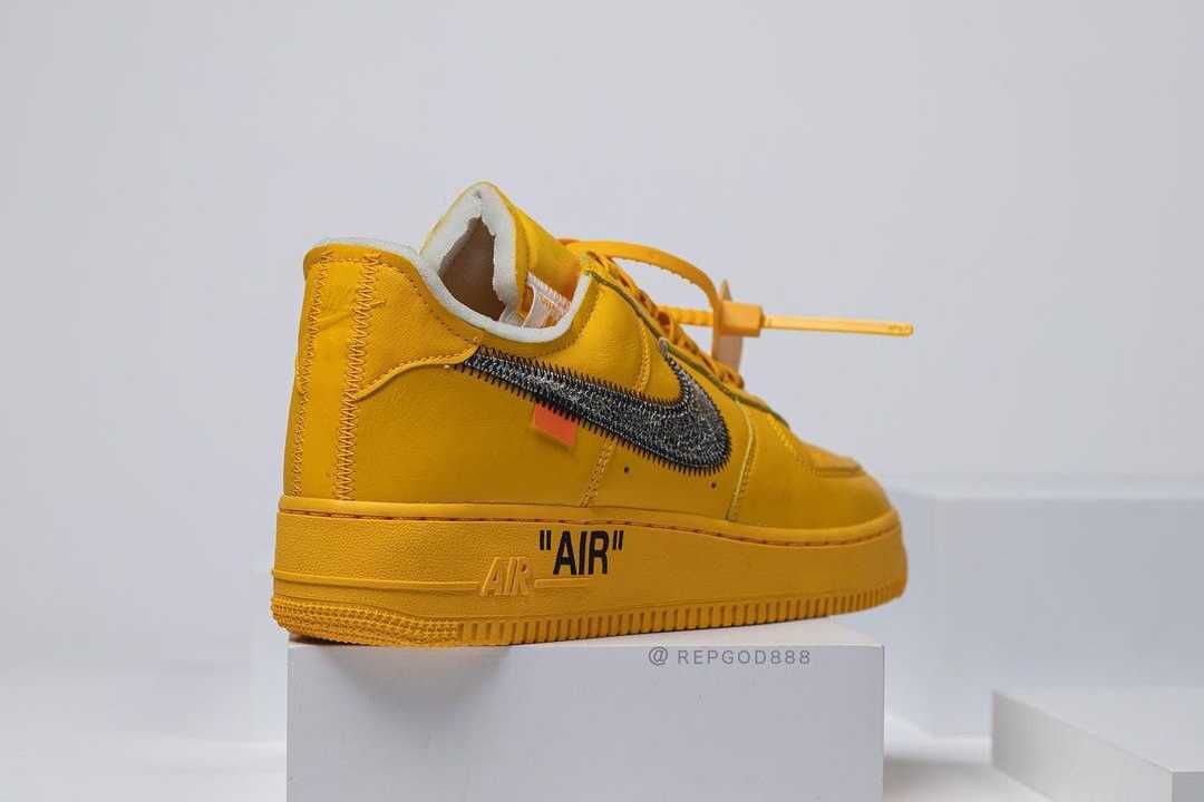 【スニダンで購入可】海外9/28発売 Off-White × Nike Air Force 1 "University Gold" 抽選/定価/販売店舗まとめ 9枚目
