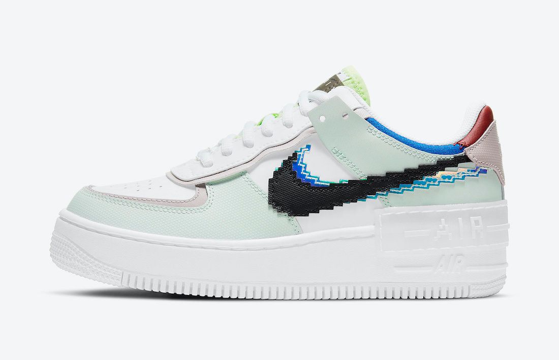 【リーク】NIKE AIR FORCE 1 SHADOW PIXEL "GREEN/WHITE PLATINUM/VIOLET BLACK" 抽選/定価/販売店舗まとめ 2枚目