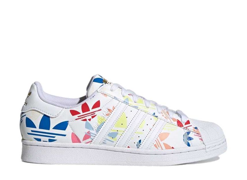Adidas superstar red floral best sale