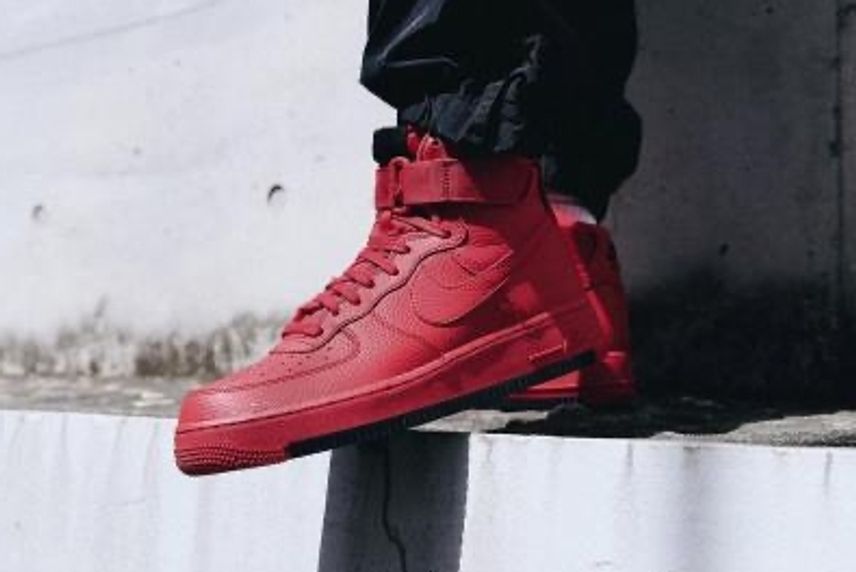Air force 1 top high university red/black