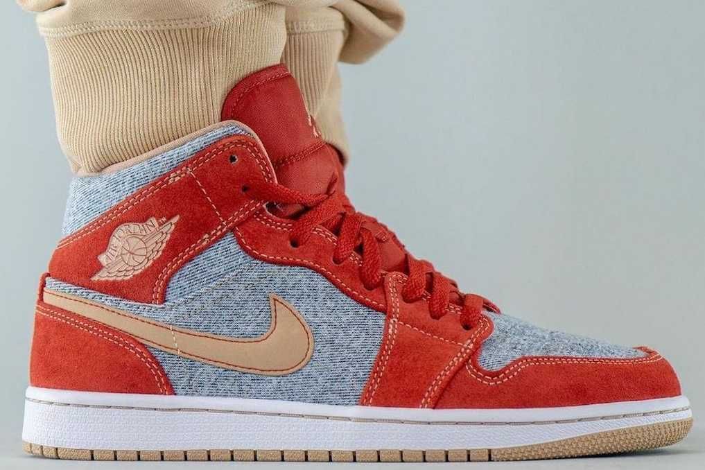 【リーク】海外9/7発売 NIKE AIR JORDAN 1 MID "DENIM" 抽選/定価/販売店舗まとめ 2枚目