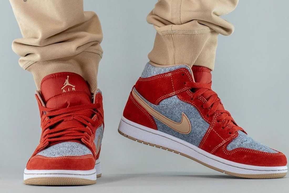 【リーク】海外9/7発売 NIKE AIR JORDAN 1 MID "DENIM" 抽選/定価/販売店舗まとめ 5枚目