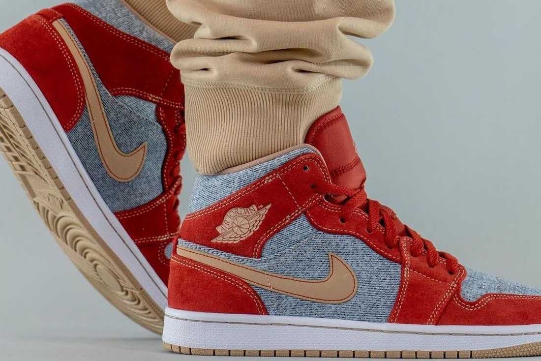 【リーク】海外9/7発売 NIKE AIR JORDAN 1 MID "DENIM" 抽選/定価/販売店舗まとめ 4枚目