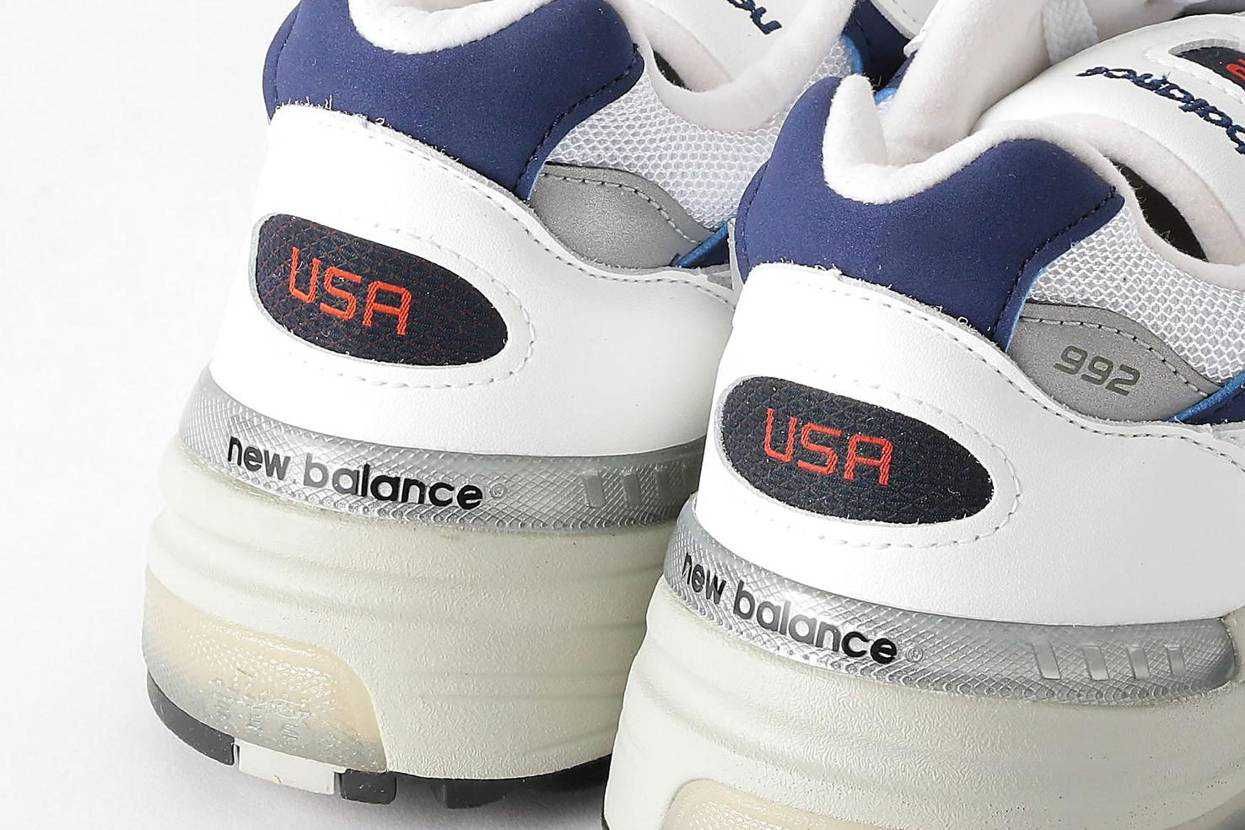 【スニダンで購入可】7/15発売 NEW BALANCE M992EC USA "WHITE NAVY"　抽選/定価/販売店舗まとめ 5枚目
