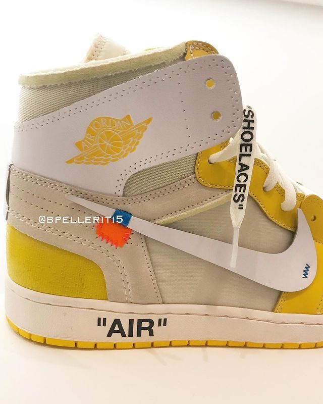 【リーク】OFF-WHITE × NIKE AIR JORDAN 1 "CANARY YELLOW" 抽選/定価/販売店舗まとめ 4枚目