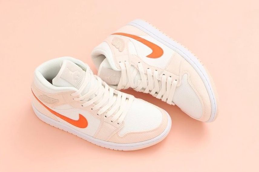 【スニダンで購入可】7/8発売 NIKE WMNS AIR JORDAN 1 MID "CORDUROY" 抽選/定価/販売店舗まとめ