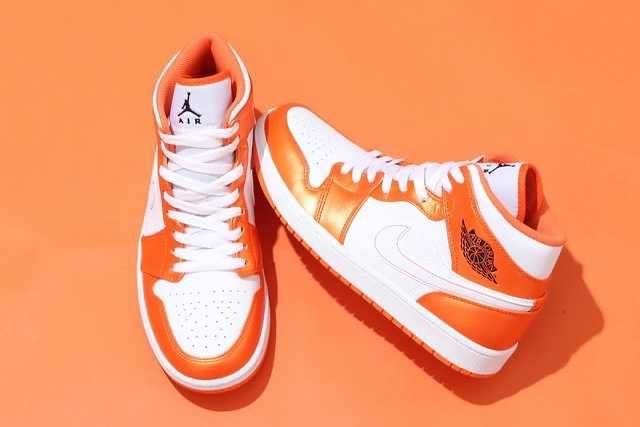 【スニダンで購入可】7/19発売 NIKE AIR JORDAN 1 MID "WHITE/METALLIC ORANGE" 抽選/定価/販売店舗まとめ