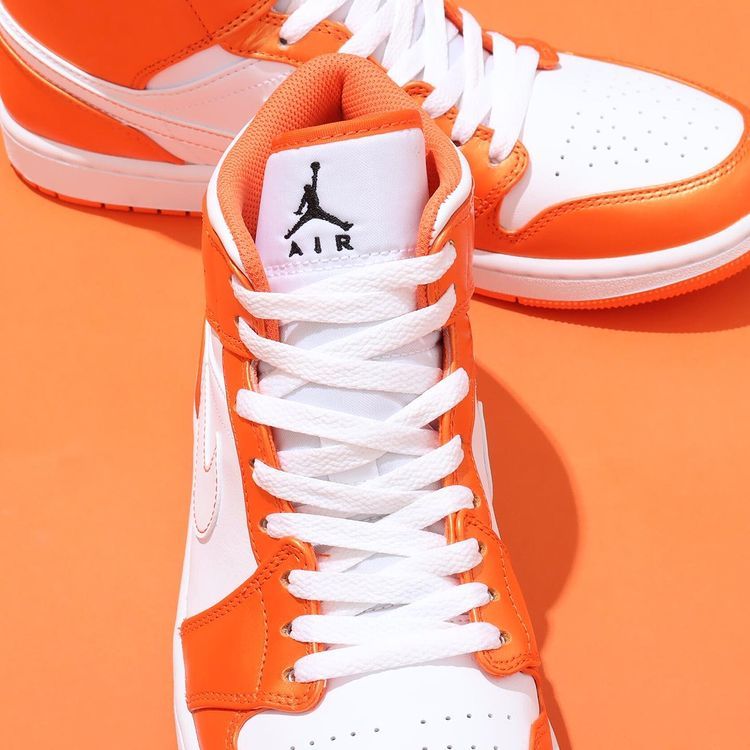 【スニダンで購入可】7/19発売 NIKE AIR JORDAN 1 MID "WHITE/METALLIC ORANGE" 抽選/定価/販売店舗まとめ 3枚目