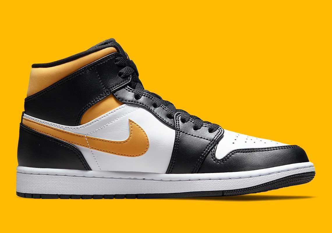 【スニダンで購入可】8/9・8/20発売 NIKE AIR JORDAN 1 MID "UNIVERSITY GOLD" 抽選/定価/販売店舗まとめ 5枚目
