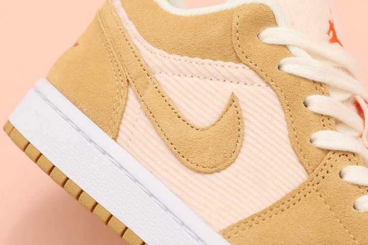 【スニダンで購入可】7/21発売 NIKE WMNS AIR JORDAN 1 LOW "CORDUROY AND SUEDE" 抽選/定価/販売店舗まとめ 3枚目