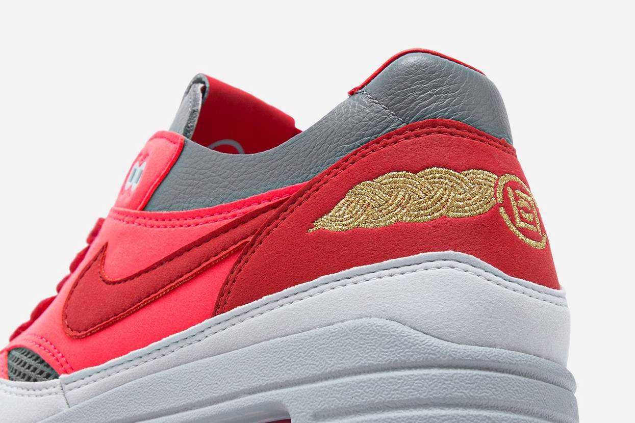【スニダンで購入可】7/20発売 CLOT × NIKE AIR MAX 1 "K.O.D" SOLAR RED 抽選/定価/販売店舗まとめ 11枚目