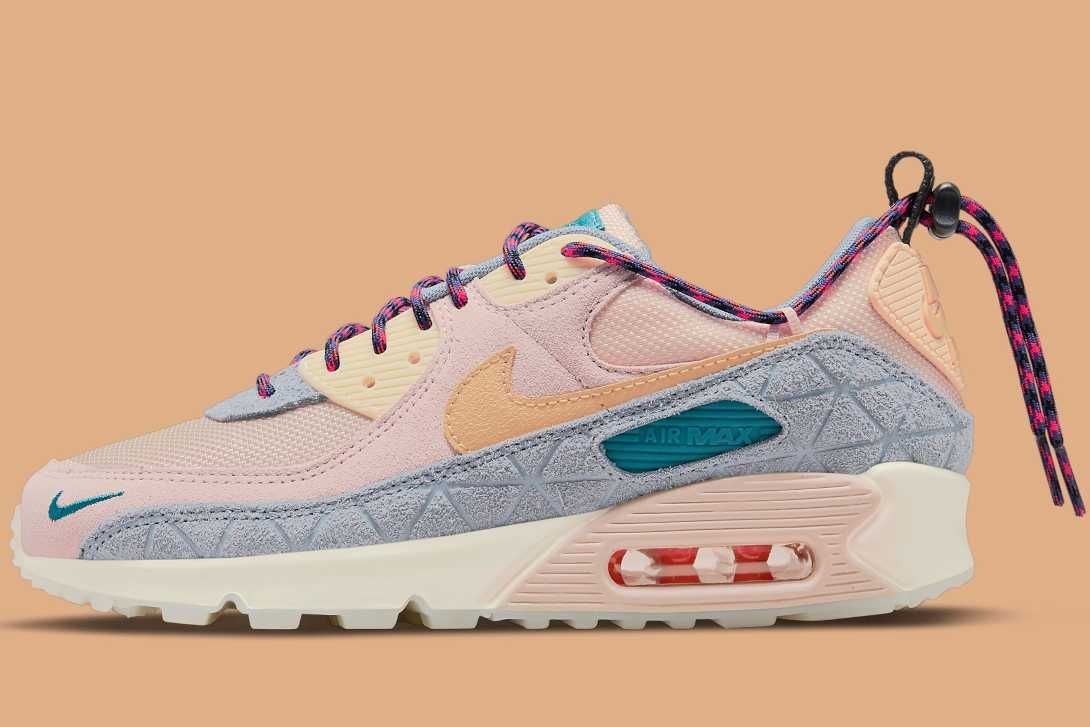 【スニダンで購入可】8/1・8/13発売 NIKE WMNS AIR MAX 90 SE "FOSSIL STONE/TWINE ASHEN SLATE" 抽選/定価/販売店舗まとめ 2枚目