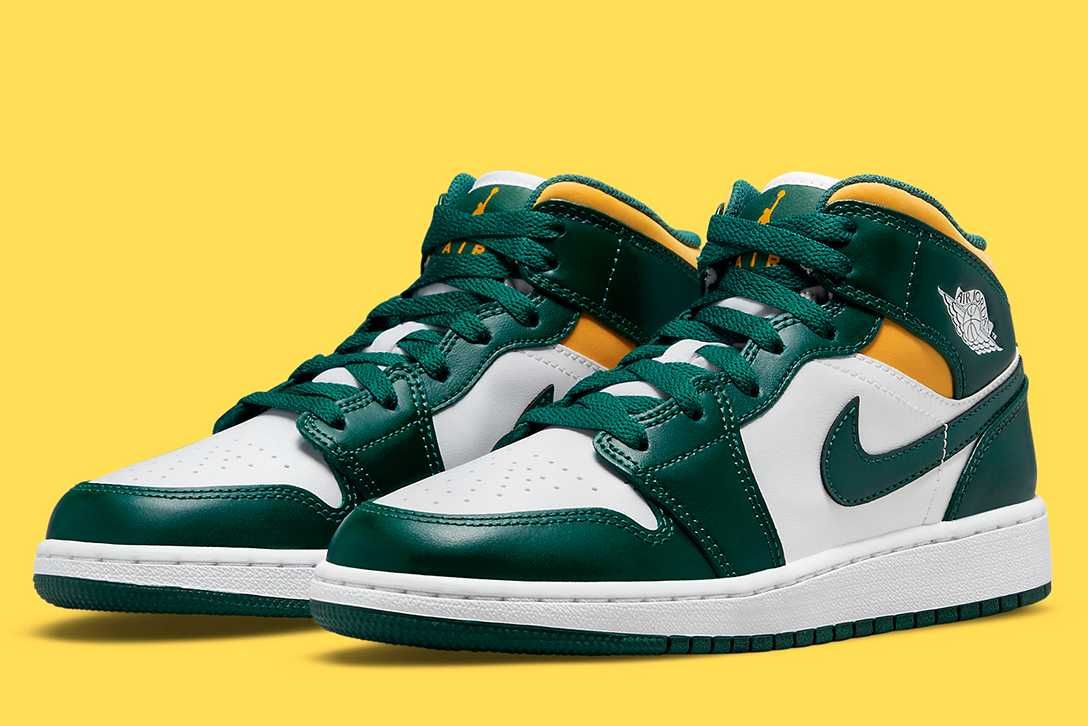 【リーク】海外2021年発売 NIKE GS AIR JORDAN 1 MID "CLASSIC SEATTLE SUPERSONICS" 抽選/定価/販売店舗まとめ