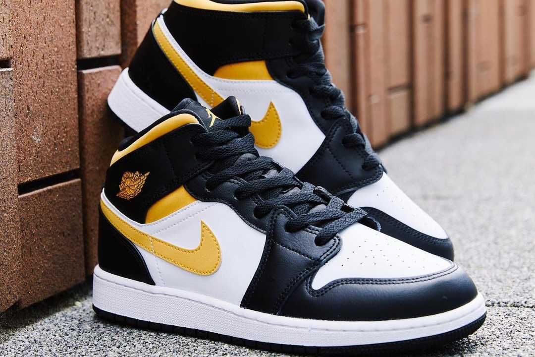 【スニダンで購入可】8/9・8/20発売 NIKE AIR JORDAN 1 MID "UNIVERSITY GOLD" 抽選/定価/販売店舗まとめ 2枚目