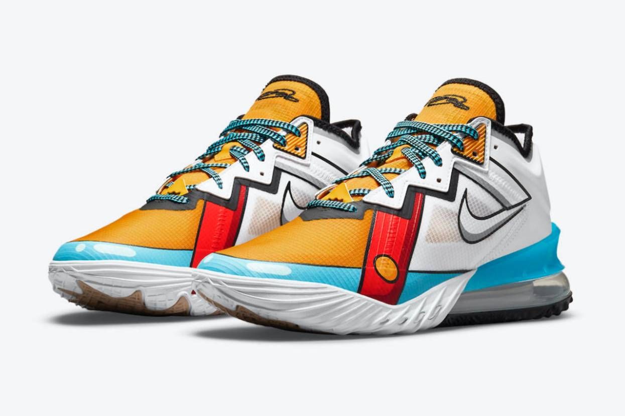 【スニダンで購入可】9/1発売 NIKE LEBRON 18 LOW "CARTOON ART" 抽選/定価/販売店舗まとめ 5枚目