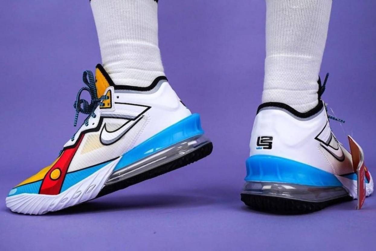 【スニダンで購入可】9/1発売 NIKE LEBRON 18 LOW "CARTOON ART" 抽選/定価/販売店舗まとめ 2枚目