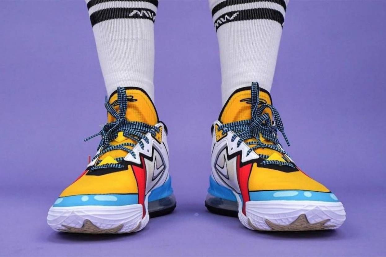 【スニダンで購入可】9/1発売 NIKE LEBRON 18 LOW "CARTOON ART" 抽選/定価/販売店舗まとめ 3枚目