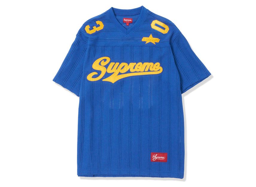 Supreme Mesh Stripe Football Jersey