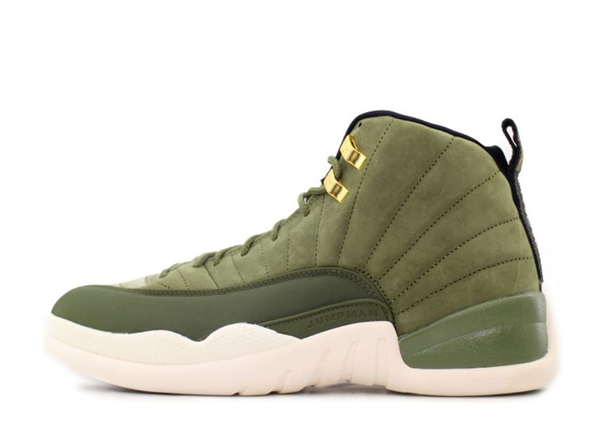 Retro 12 2025 olive green