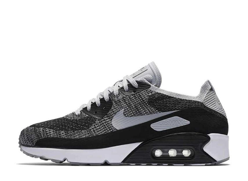 Air max 90 flyknit black grey best sale