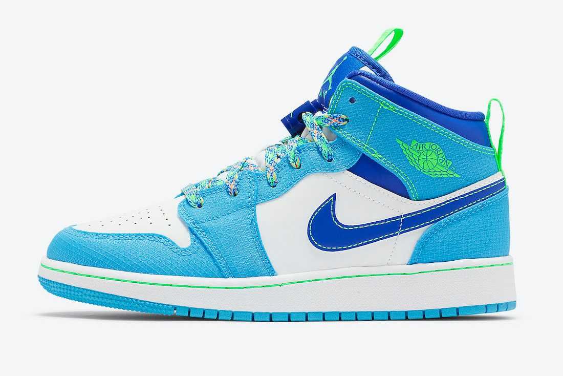 【リーク】2021年発売 NIKE GS AIR JORDAN 1 MID "BLUE/WHITE" 抽選/定価/販売店舗まとめ 2枚目