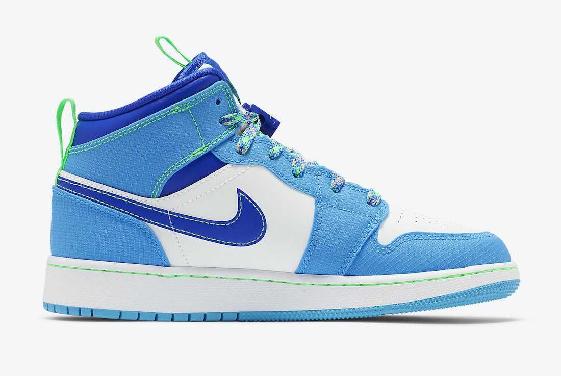 【リーク】2021年発売 NIKE GS AIR JORDAN 1 MID "BLUE/WHITE" 抽選/定価/販売店舗まとめ 3枚目
